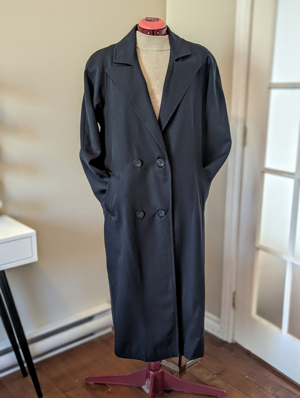 ANNA Collection Coats/Marine 100% Virgin Wool Coat